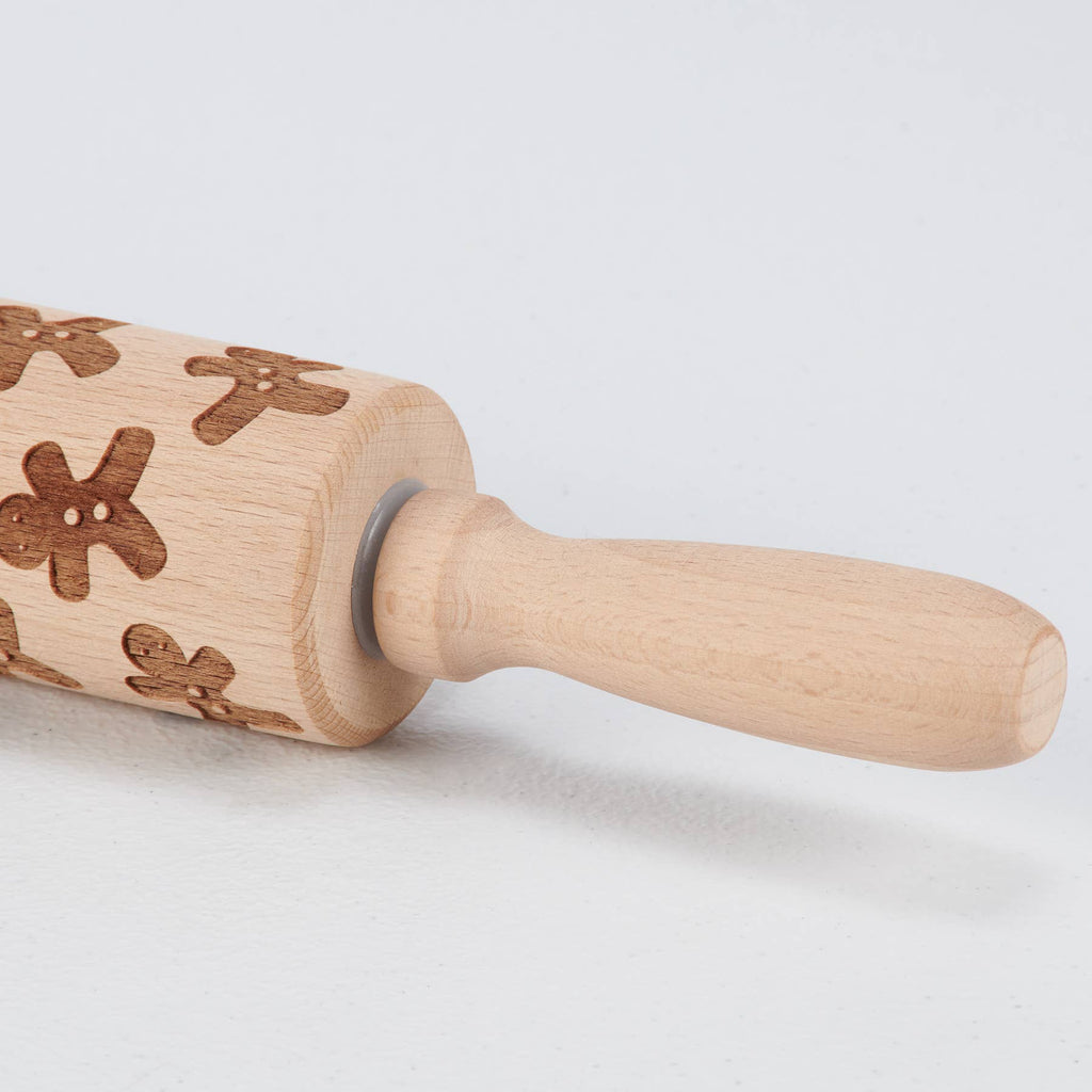 Gingerbread Men Large Wooden Rolling Pin