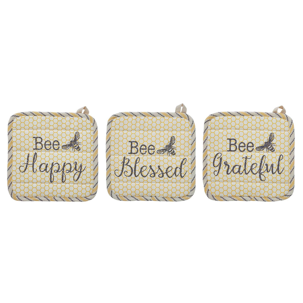 Buzzy Bees Pot Holder  8x8