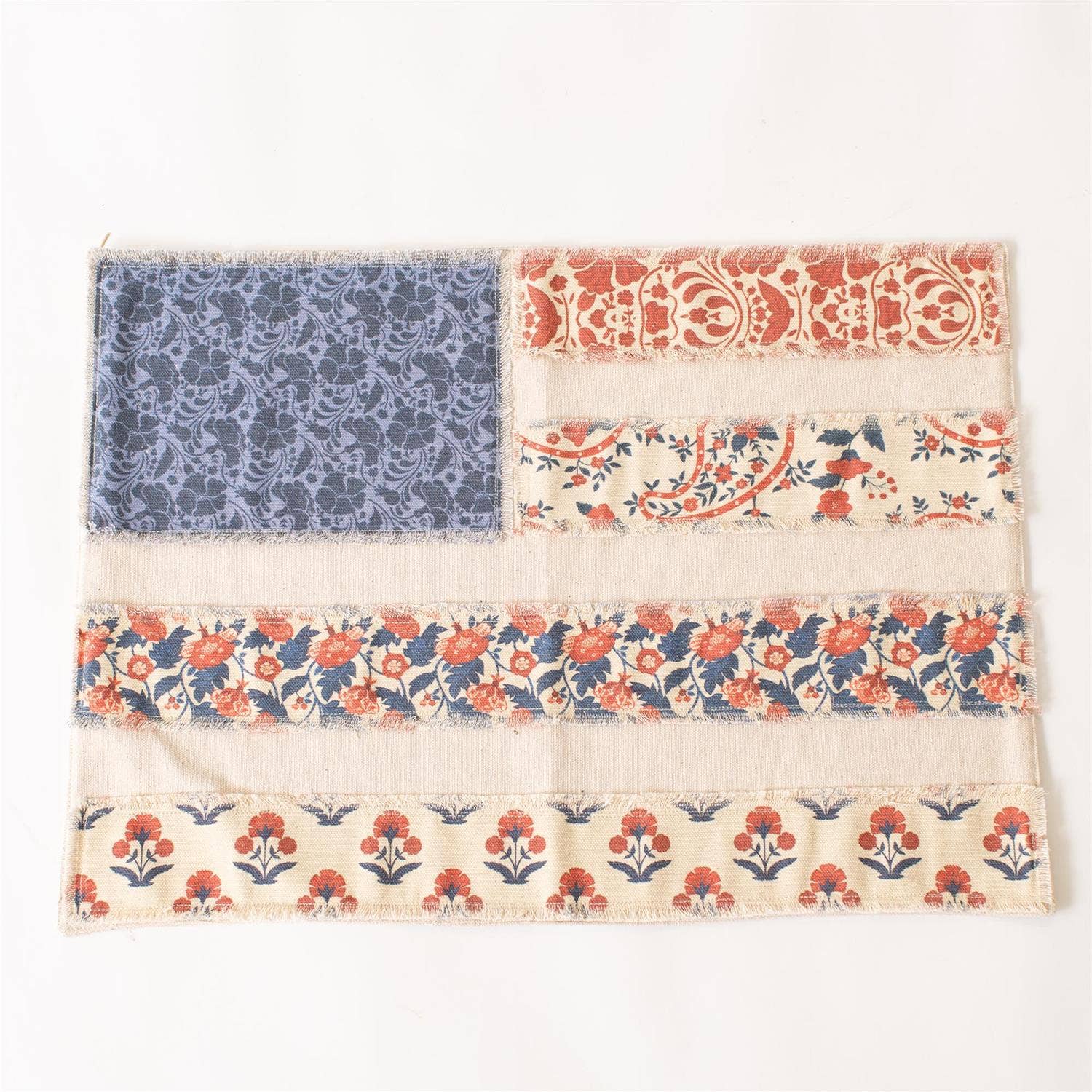 Placemats Set of 4 - Patchwork American Flag