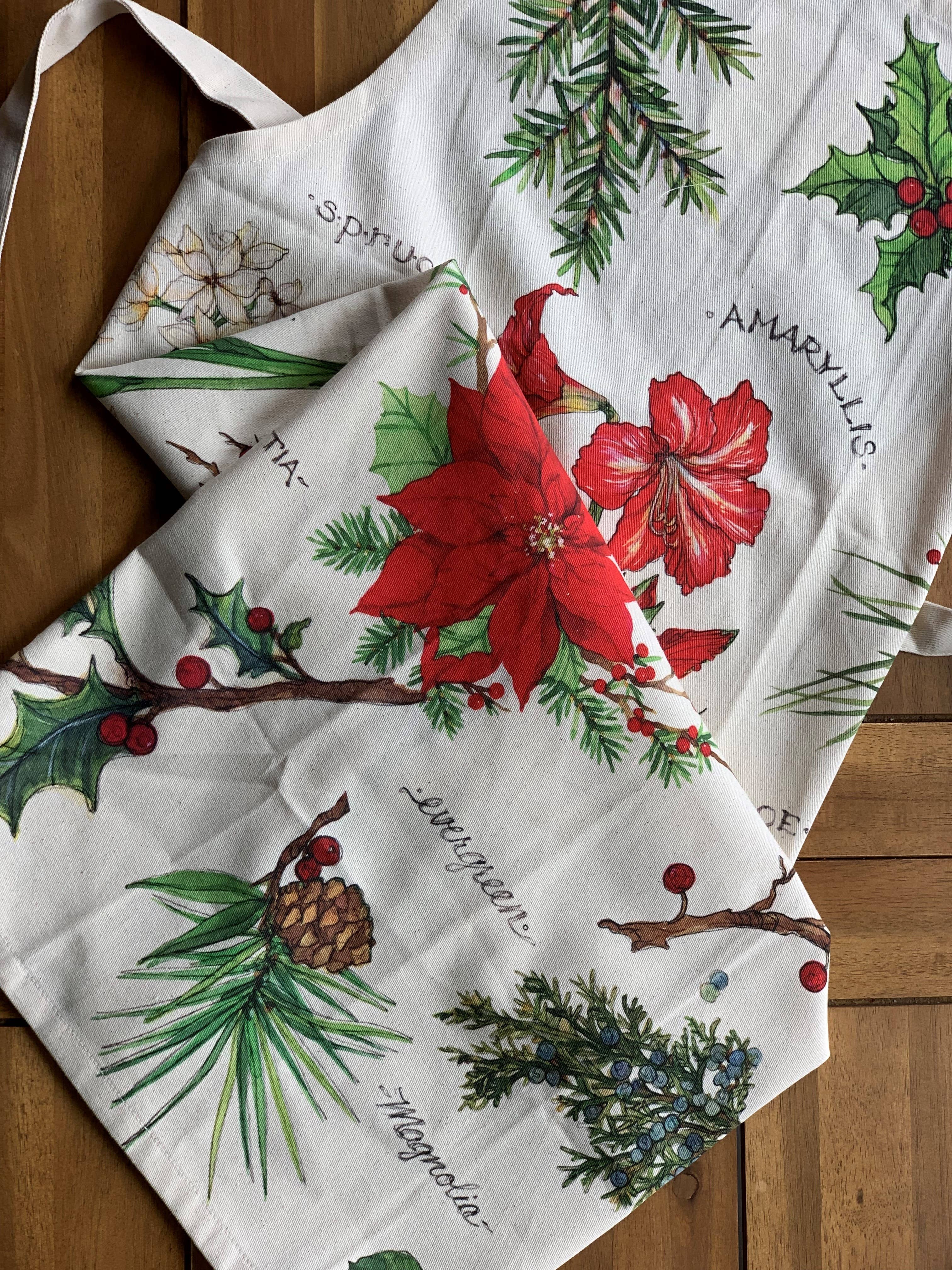 Field Guide Holiday Blossoms Kitchen Towel - Sally Eckman Roberts