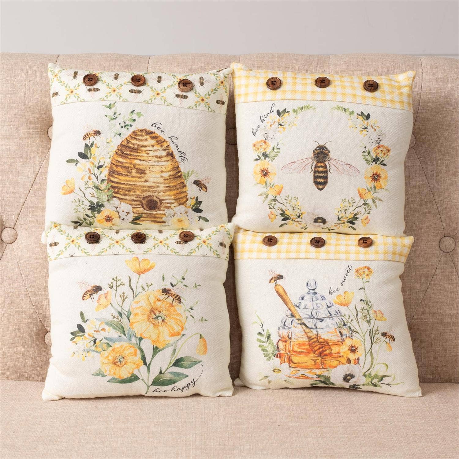 Mini Pillow-Bee Happy