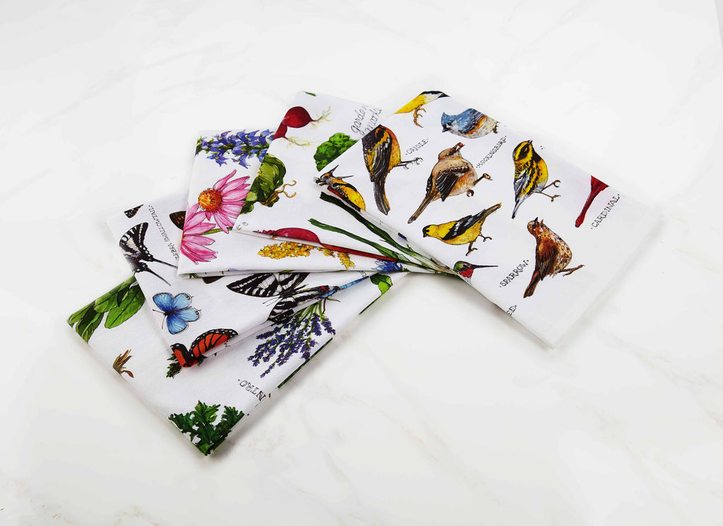 Field Guide Herbs Printed Kitchen Towel - Sally Eckman Roberts