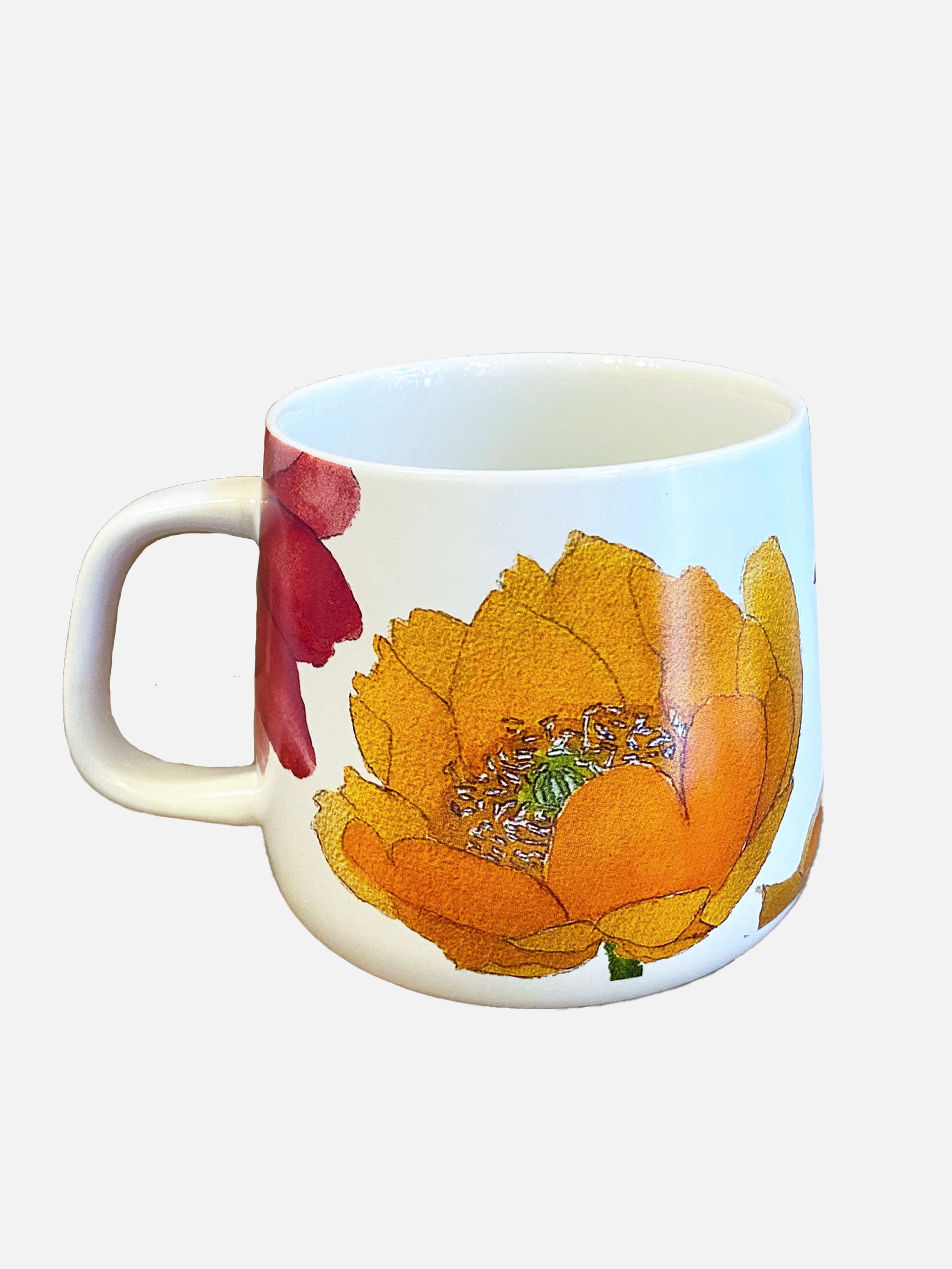 Porcelain Mug:  Cactus Flowers