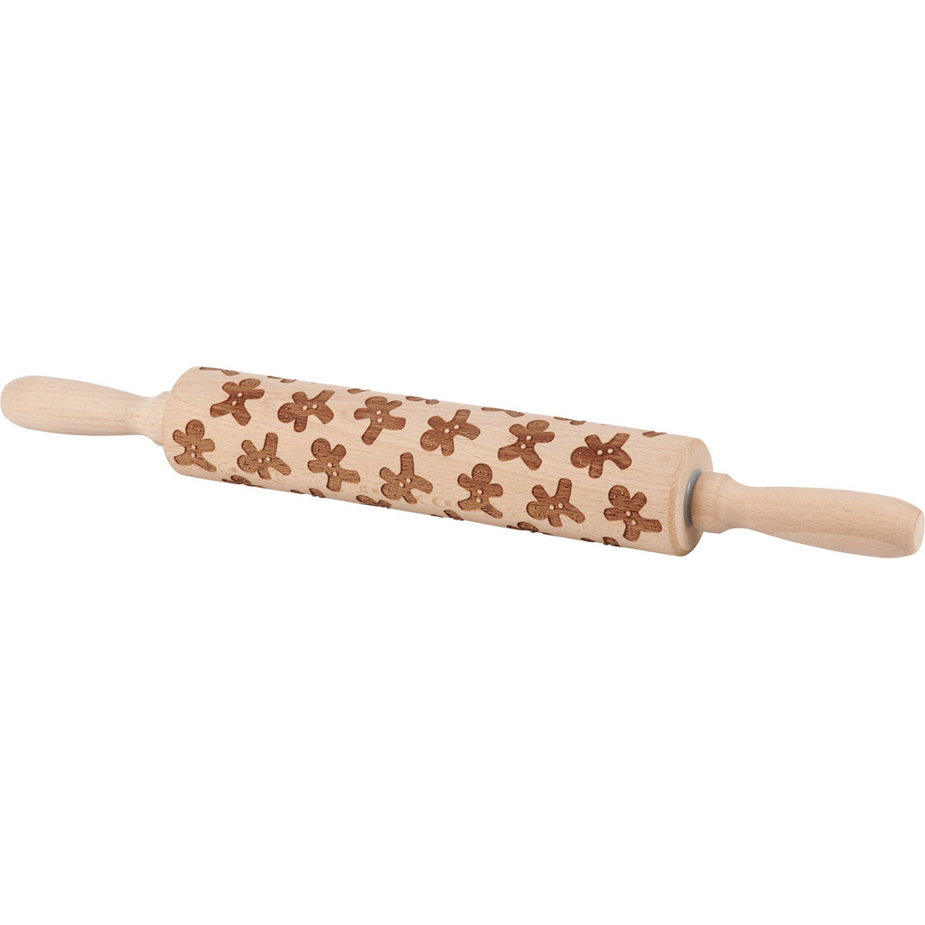 Gingerbread Men Large Wooden Rolling Pin