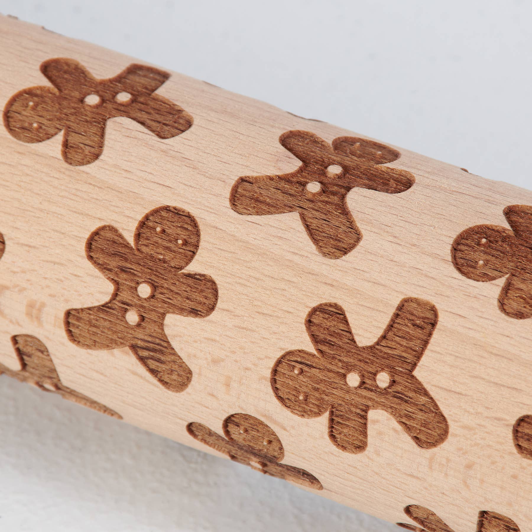 Gingerbread Men Large Wooden Rolling Pin