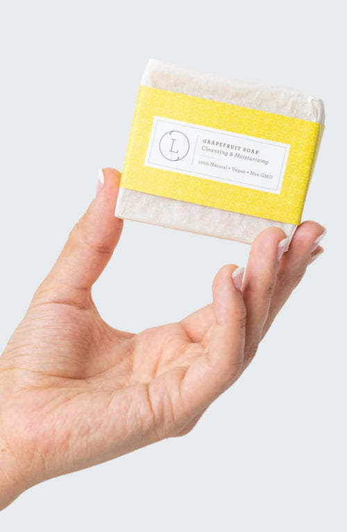 2x Natural Handmade Soap Bar, Pink Grapefruit Soap